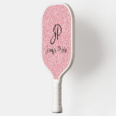 Glitter look Roos Gold Monogrammed grafische Sjabl Pickleball Paddle (Links)