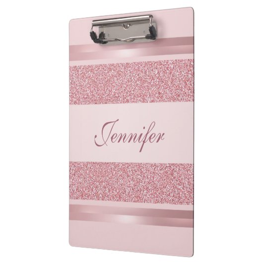 Glitter Look Roos Gouden Kleur Kalligrafie Script Klembord (Links)