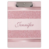 Glitter Look Roos Gouden Kleur Kalligrafie Script Klembord (Voorkant)