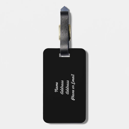 Glitter look Solid Gold Sparkle Bagagelabel (Achterkant verticaal)