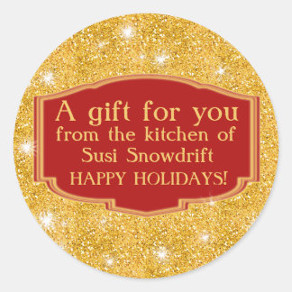 Glitter Look Sparkly Cookie Labels aan te passen