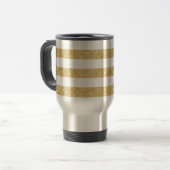 Glitter look Stripes Travel Mug Reisbeker (Voorkant links)