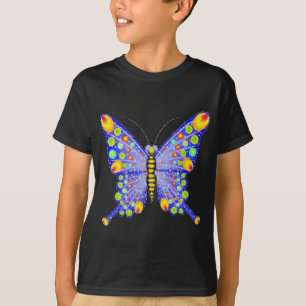 Glitter look vlinder t-shirt