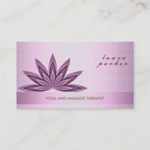 Glitter Lotus Flower Logo Yoga Healing Health Visitekaartje
