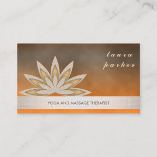 Glitter Lotus Flower Logo Yoga Healing Health Visitekaartje