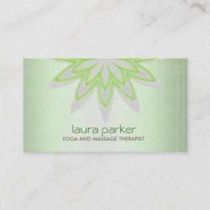 Glitter Lotus Flower Logo Yoga Healing Health Visitekaartje