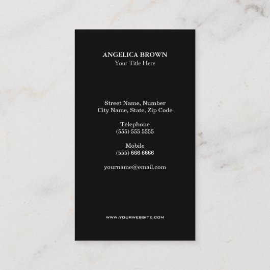 Glitter Lotus Flower Visitekaartje (Achterkant)