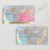  Glitter Lotus Flower Yoga Opal Stone Visitekaartje (Voorkant / Achterkant)