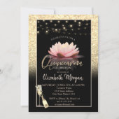 Glitter, Lotus, Quinceanera Kaart (Voorkant)