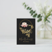 *~* Glitter Lotus Yoga Meditation Mindfullatie Visitekaartje (Staand voorkant)
