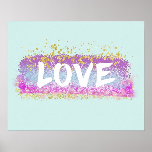 Glitter Love Colorful Poster (Voorkant)
