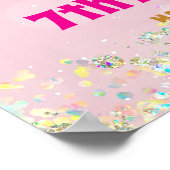 Glitter Lovertjes Dans Verjaardagsfeest Welkomstbo Poster (Hoek)