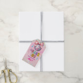 Glitter Lovertjes Disco Bal Meisje Cadeaulabel (Met Touw)