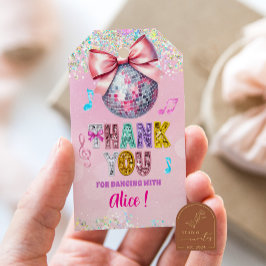 Glitter Lovertjes Disco Bal Meisje Cadeaulabel