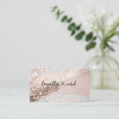Glitter Loyalty 10 Nails Lashes Beauty Visitekaartje (Staand voorkant)