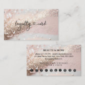 Glitter Loyalty 10 Nails Lashes Beauty Visitekaartje (Voorkant / Achterkant)