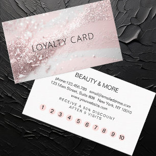 Glitter Loyalty 10 Nails Lashes Beauty Visitekaartje