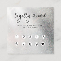 Glitter Loyalty 10 Nails Lashes Visitekaartje