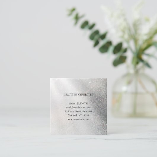 Glitter Loyalty 10 Nails Lashes Visitekaartje (Staand voorkant)