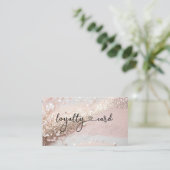 Glitter Loyalty Map 5 Nails Lashes Beauty Visitekaartje (Staand voorkant)