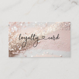Glitter Loyalty Map 5 Nails Lashes Beauty Visitekaartje