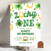 Glitter Lucky One St. Patrick Eerste Verjaardag