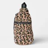 Glitter Luipaardprint Schoudertas Sling Bag (Voorkant)