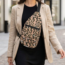 Glitter Luipaardprint Schoudertas Sling Bag