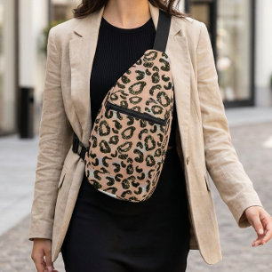 Glitter Luipaardprint Schoudertas Sling Bag