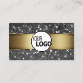 Glitter Luminous Stars Logo Modern Visitekaartje (Voorkant)