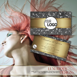 Glitter Luminous Stars Logo Modern Visitekaartje