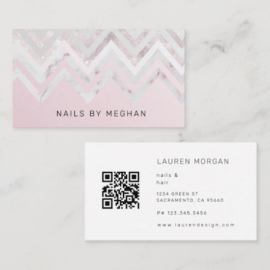 Glitter luxe estheticus modern visitekaartje (Voorkant / Achterkant)