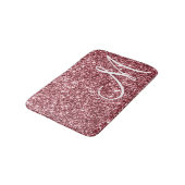Glitter Luxe Roos, speciaal gepersonaliseerd Badmat (Gekanteld)