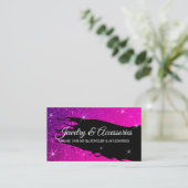 Glitter Luxe Roze Lichtgevend Visitekaartje (Staand voorkant)