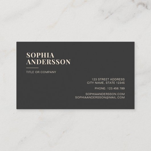 Glitter Luxury Modern minimalistisch monogram Visitekaartje (Achterkant)