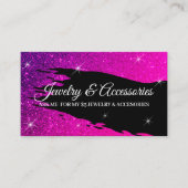 Glitter Luxury Roze Lumineus Visitekaartje (Voorkant)