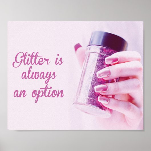 Glitter maakt je glans, nagelzout, behangwand poster (Voorkant)