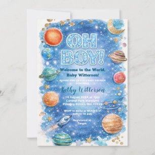Glitter Maan Sterren Sterrenstelsel Baby Borrel Kaart