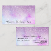 *~* Glitter Magenta Roze witte holistische lade Visitekaartje (Voorkant / Achterkant)