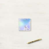Glitter Magical White Unicorn Post-it® Notes (Op bureau)