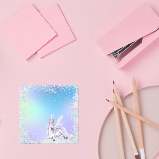 Glitter Magical White Unicorn Post-it® Notes