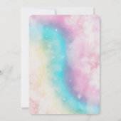 Glitter magische eenhoorn verjaardag kaart (Achterkant)