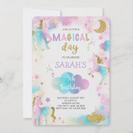 Glitter magische eenhoorn verjaardag kaart