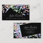 Glitter Maid Cleaning House Black Visitekaartje (Voorkant / Achterkant)