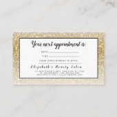 Glitter Make-up Artiest Haarsalon Afspraakkaart Visitekaartje (Achterkant)