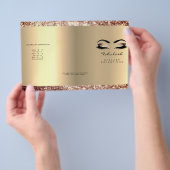 Glitter Make-up Ogen Wimper Haar Roos DL 3 Folder (Hand)