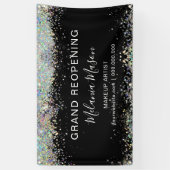 Glitter Makeup Artist Black Elegant Spandoek (Verticaal)