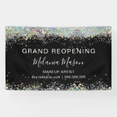 Glitter Makeup Artist Black Elegant Spandoek (Horizontaal)