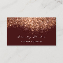 Glitter Makeup Artist Blogger Lash Copper Burgundy Visitekaartje