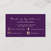Glitter Makeup Artist Blogger Lash Paars Roze Visitekaartje (Achterkant)